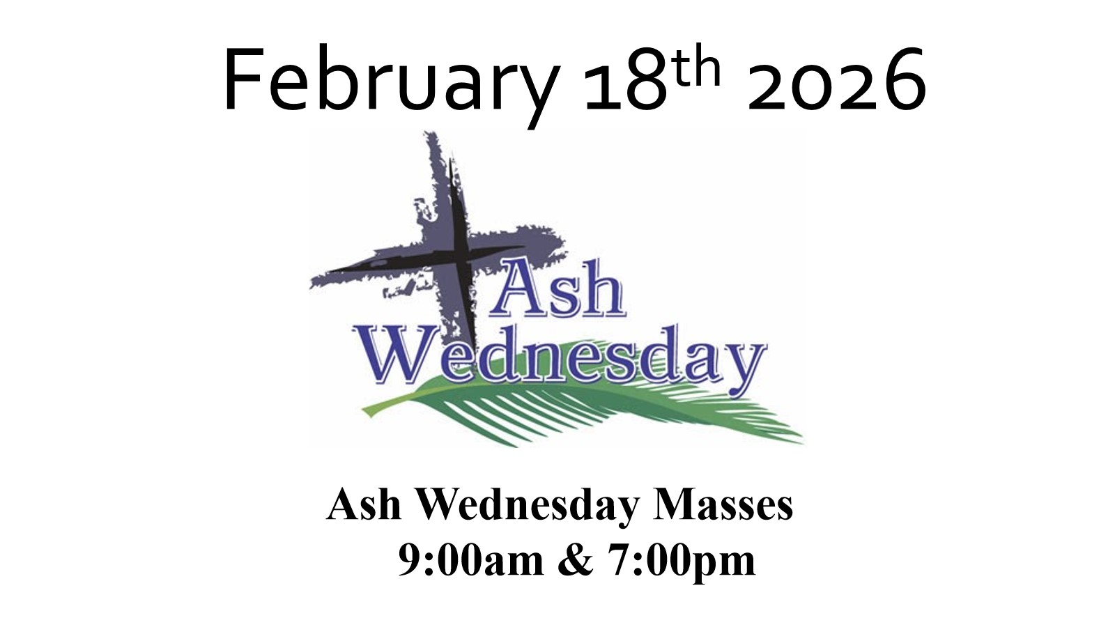 Ash Wednesday Mass