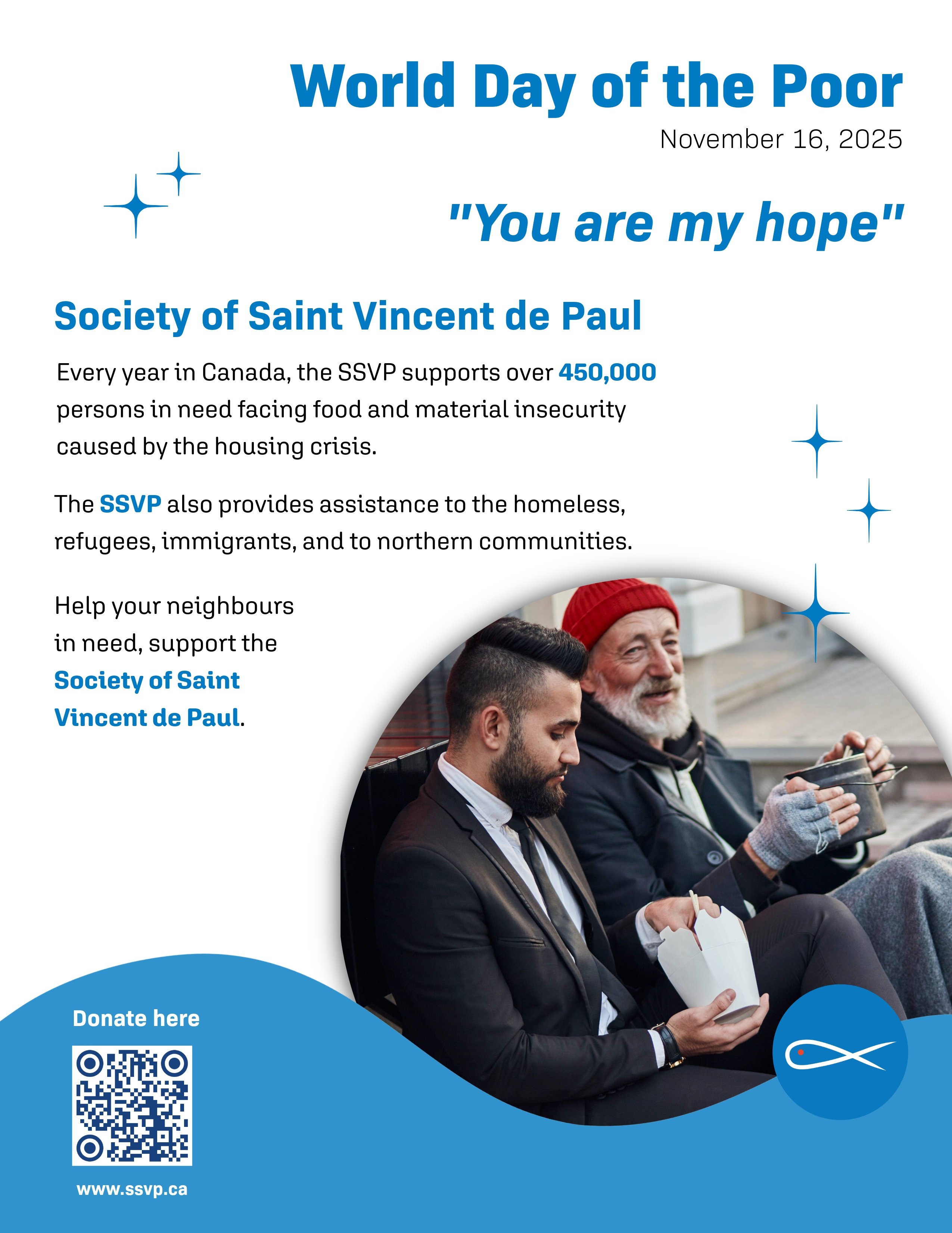 World Day of  Poor 2025 poster