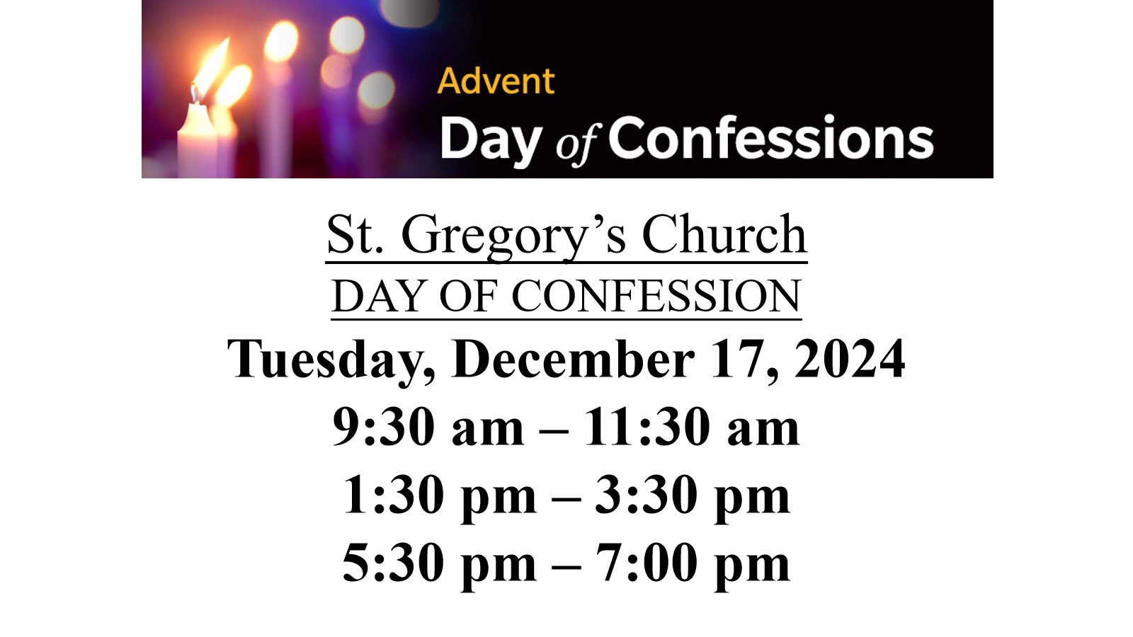 Advent day of Confessions Dec 2024