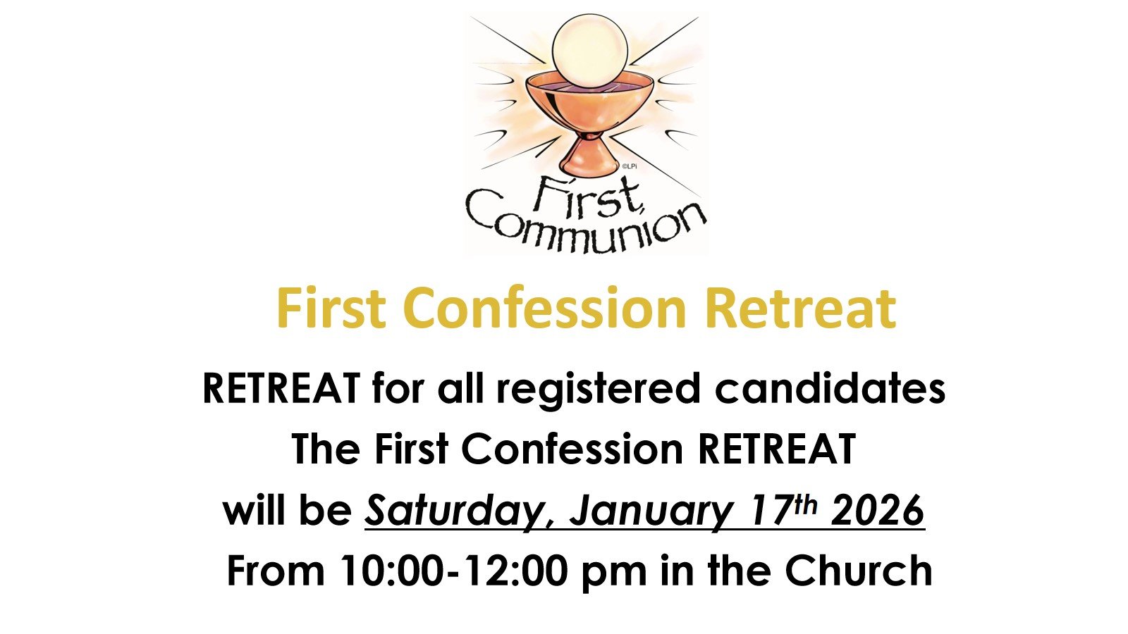 First Confession Retreat
